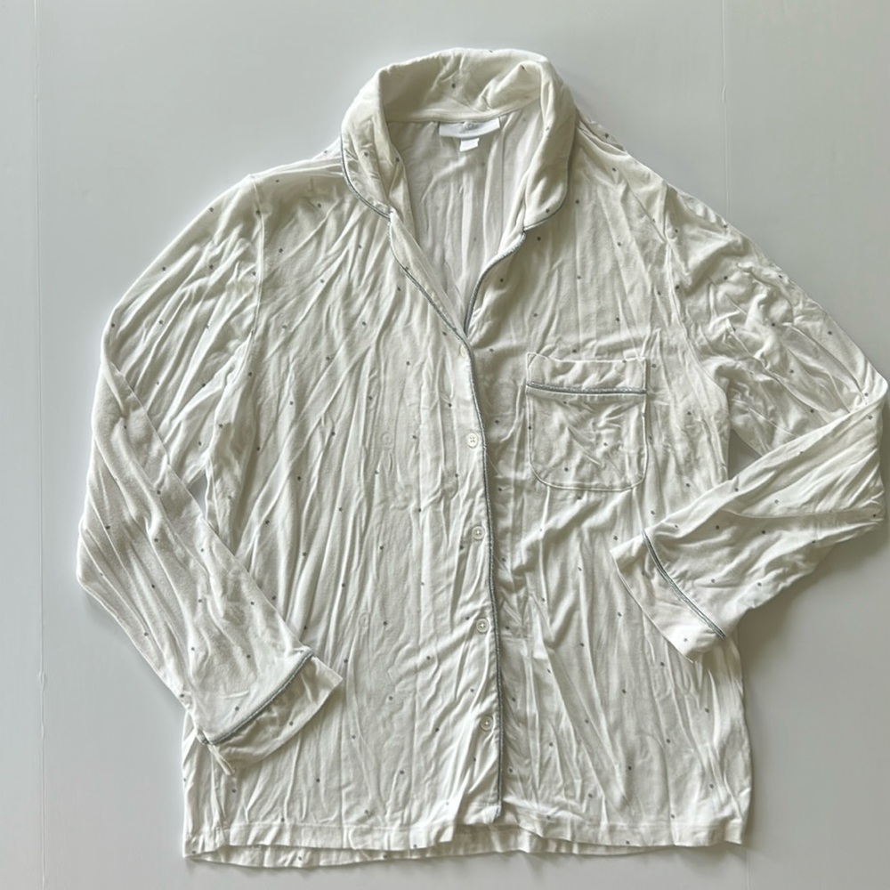 sleep the white company star pajama top